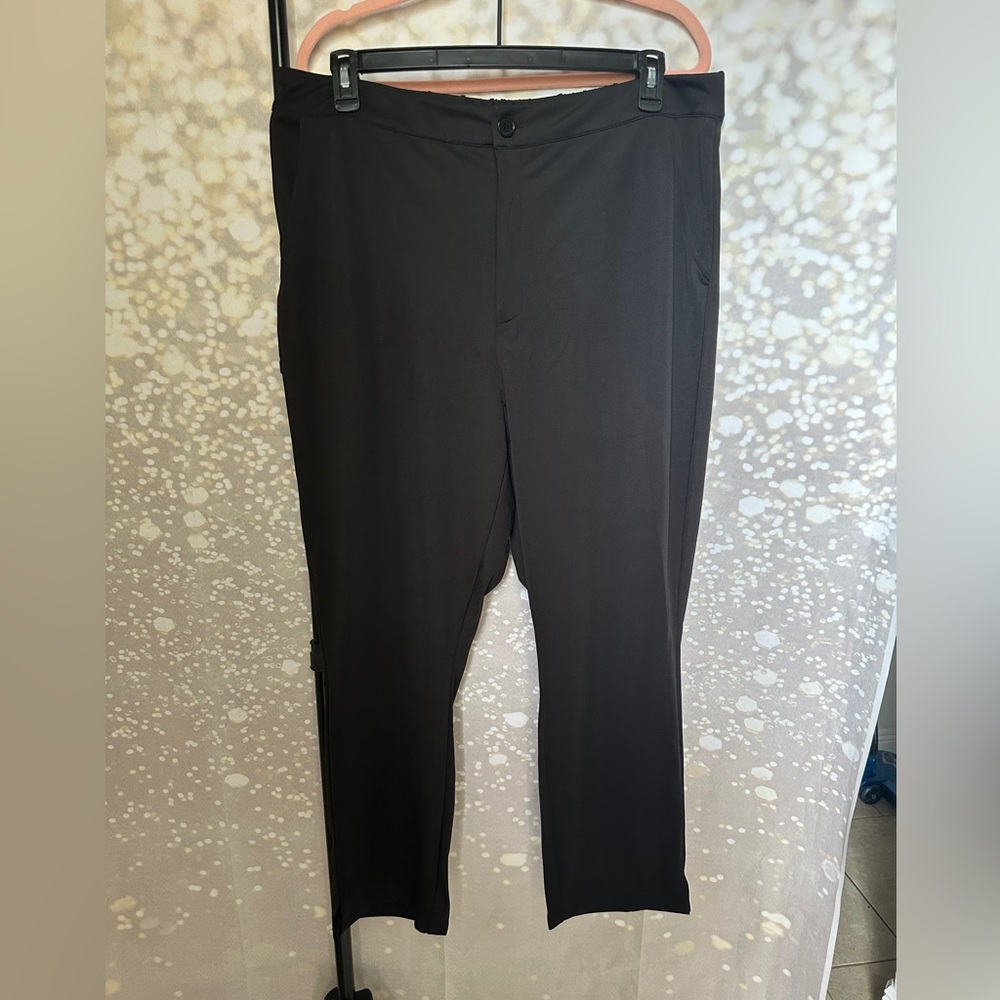 17. 👩🏻💼Bloomchic Black Button & Elastic Straight Leg Classic Pants- size 18/20 - Picture 3 of 12